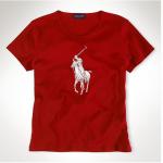 t-shirt 2014 femmes polo populaire autour cou mode pas cher rouge